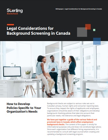 Legal Considerations for Background Screening